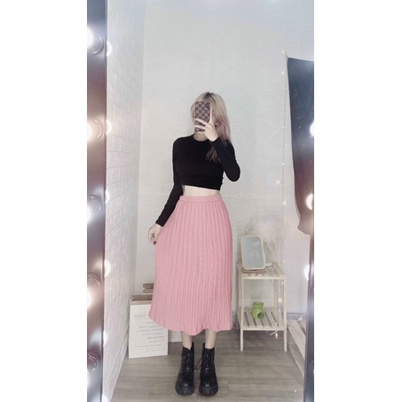 Chân váy dài xếp ly tôn dáng thanh lịch | BigBuy360 - bigbuy360.vn