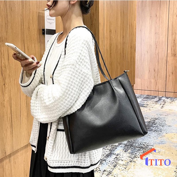 Túi tote công sở kẹp nách đeo vai da thời trang cao cấp giá rẻ - TiTo Shop