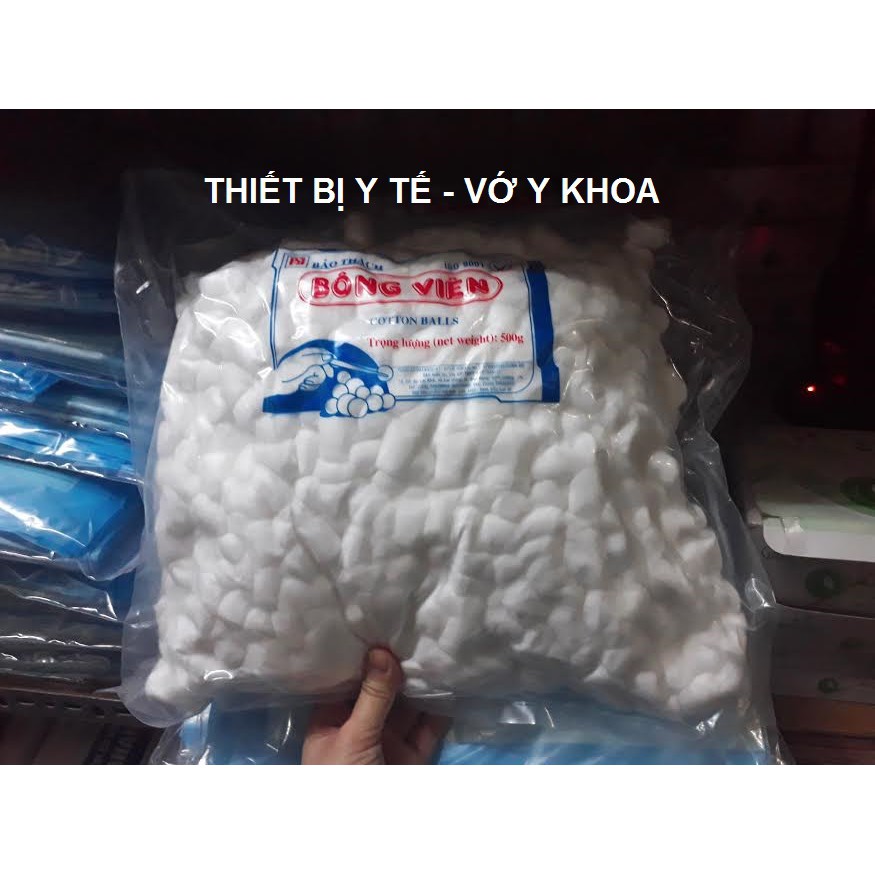 Bông gòn viên Bảo thạch tiệt trùng gói 500gr