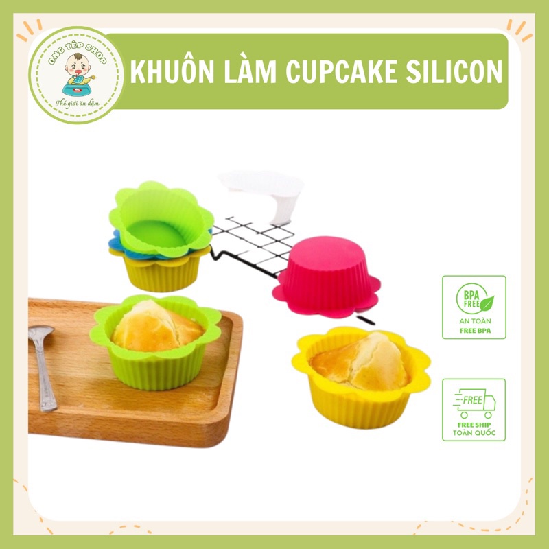 Khuôn làm bánh cup cake chất liệu silicon