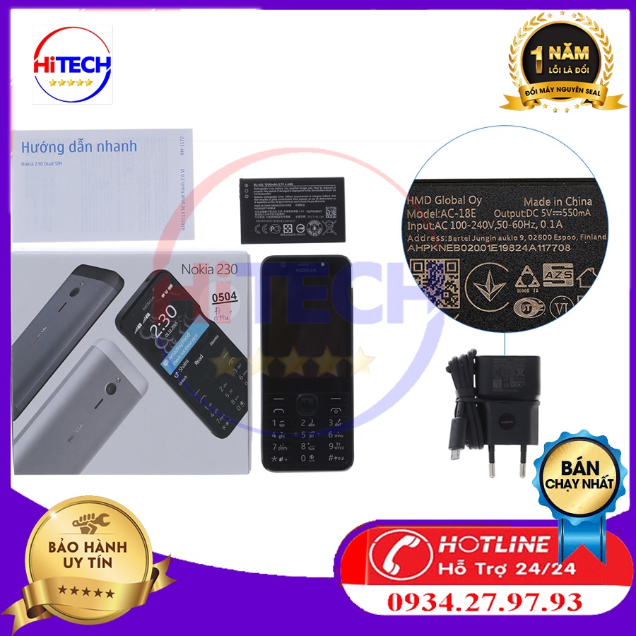 Điện thoại 2 sim Nokia 230 main zin chính hãng, giá rẻ