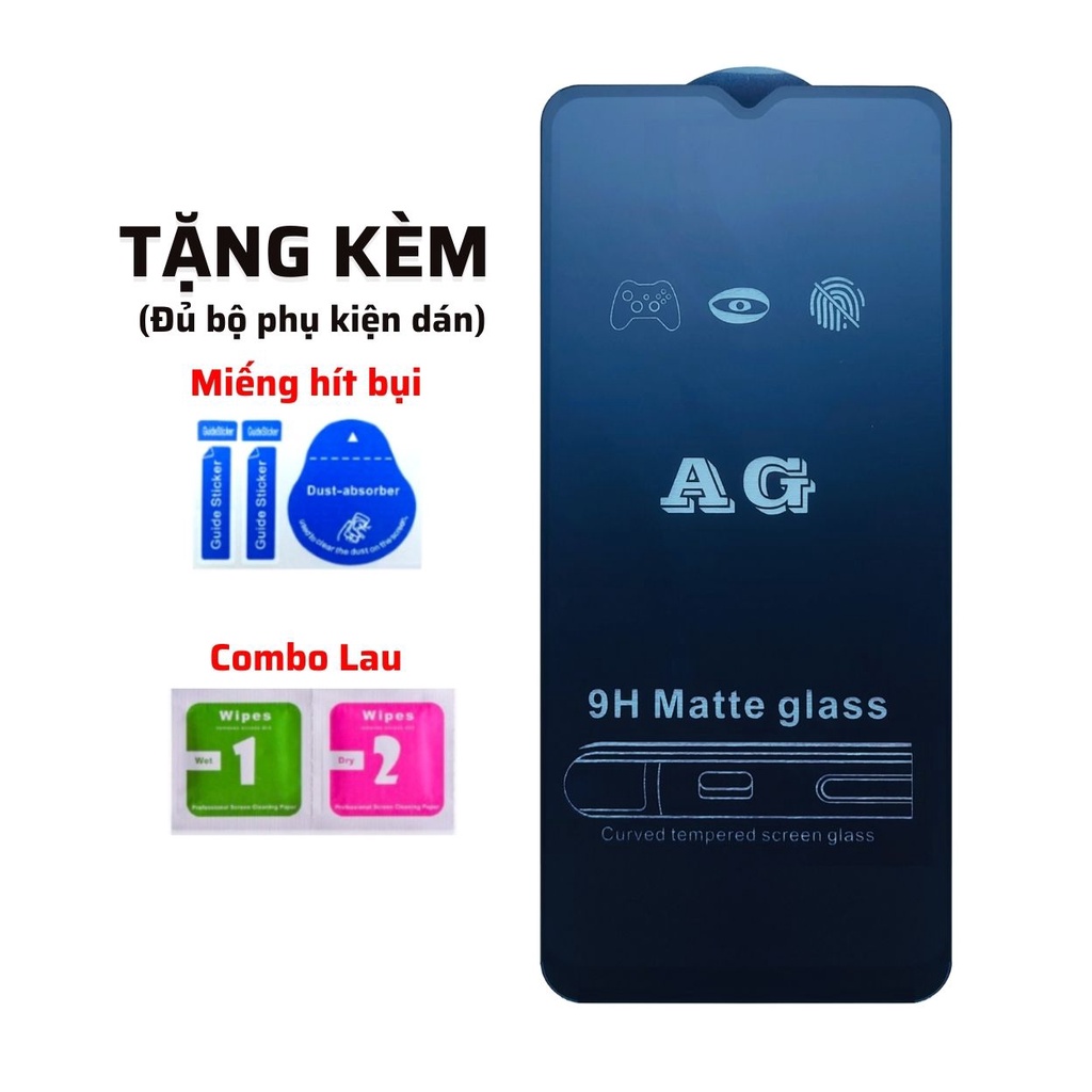 Kính Cường Lực Chống vân tay Oppo A5 A9 A15A A15s A16A A16k A31 F11 A53 A54 A55 A57 A76 A77S A78 A98 Reno 8 z 7 6 5 3 AG