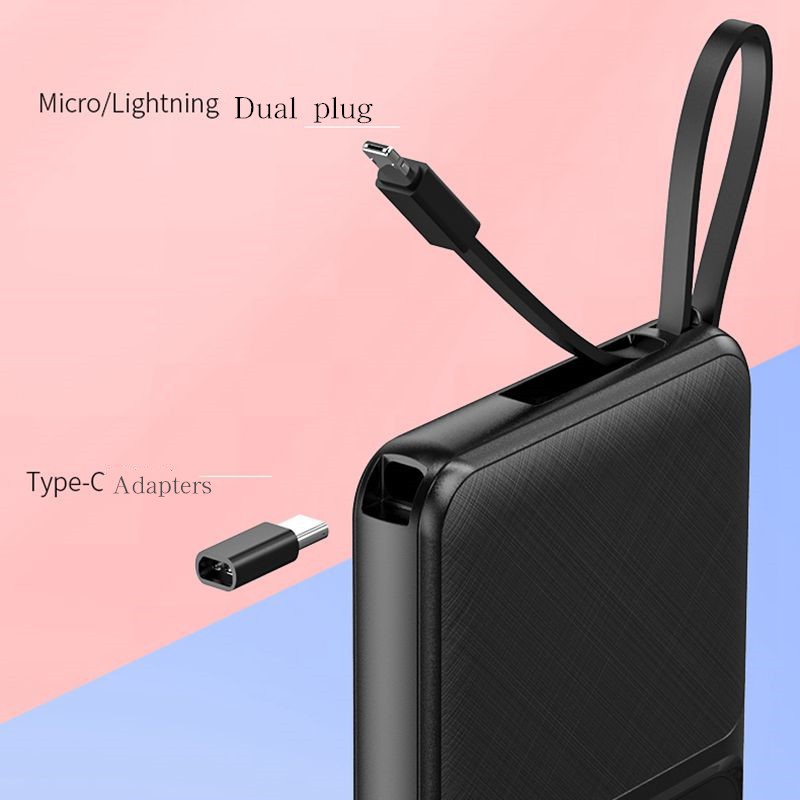 Sạc dự phòng mini YM228 20000mAh màu sắc tươi tắn dễ thương đèn led hiển thị % Pin tương thích điện thoại Android/IOS