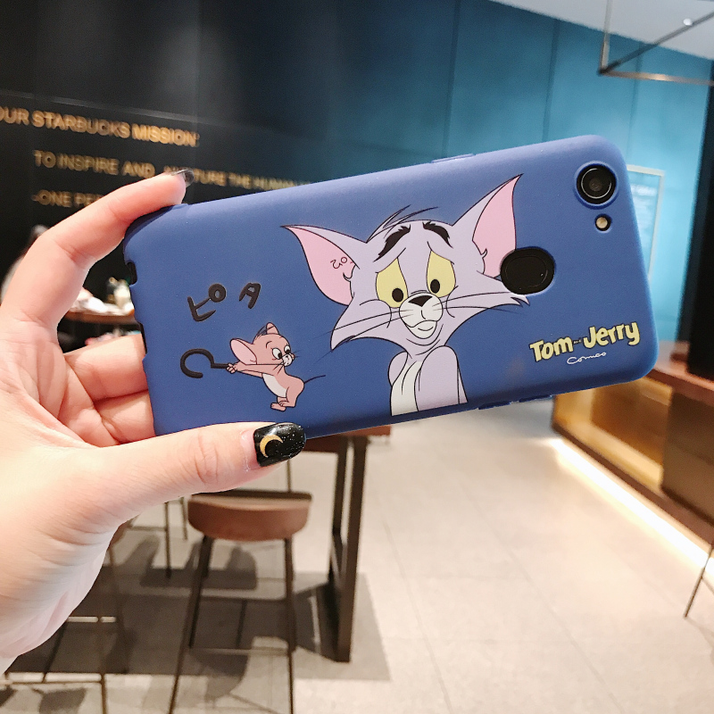 Ốp điện thoại mềm hình chữ Trung Quốc cho TOM AND JERRY For OPPO A59 F1S A57 A39 A33 A37 A77 A73 F5 A79 A83 F9 A7 A12 A92 A52020 A31 2020