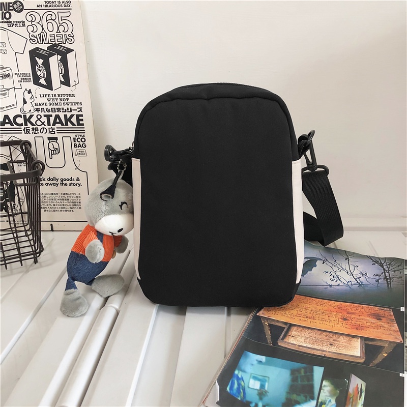 Túi xách đeo chéo vai Prettyzys thời trang học đường Hàn Quốc 2021 cho cặp đôi