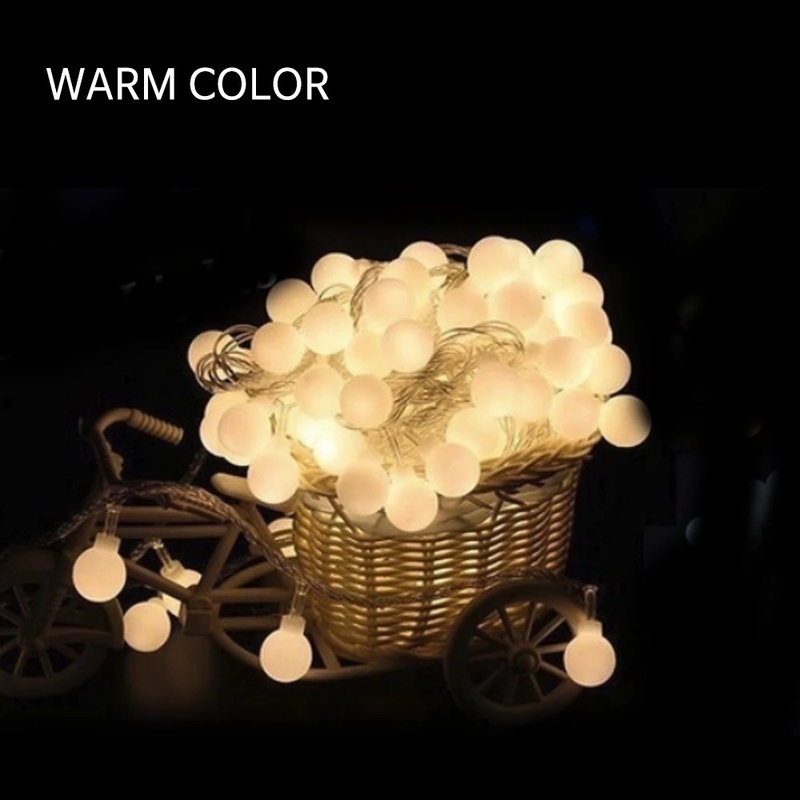 Dây Đèn LED 2M 3M 6M Hình Bóng Tròn Chống Nước Trang Trí Đa Ứng Dụng