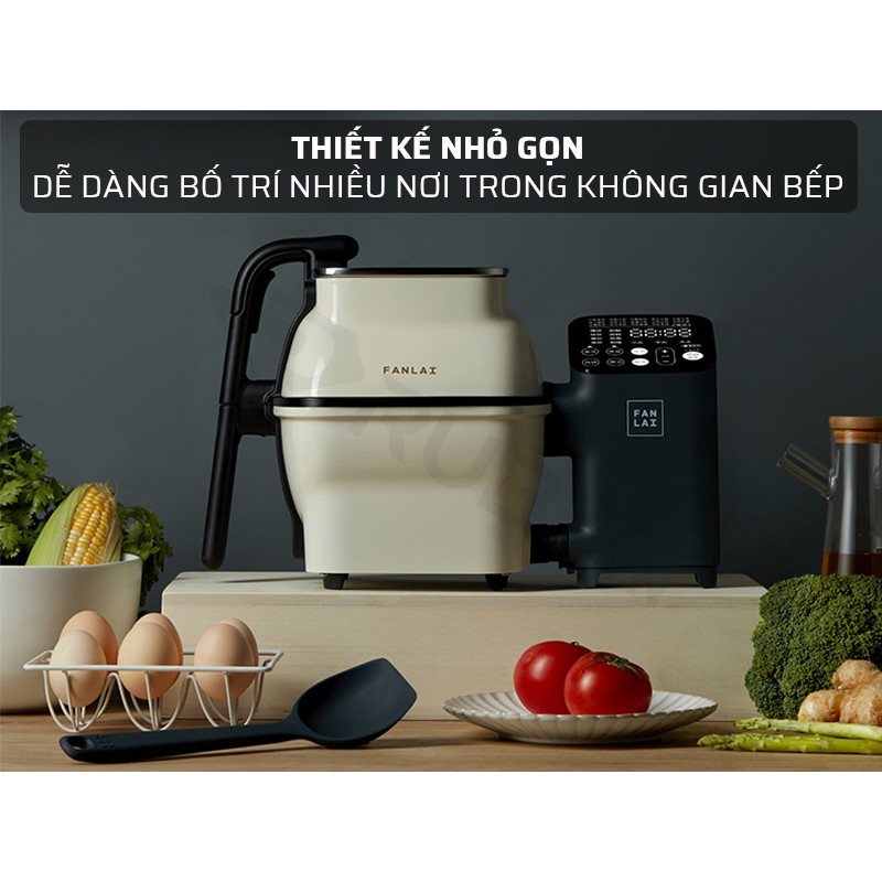 Nồi nấu đa năng Fanlai FL-M1301, robot nấu ăn, nồi tự đảo, máy nấu ăn đa năng Fanlai FL-M1301
