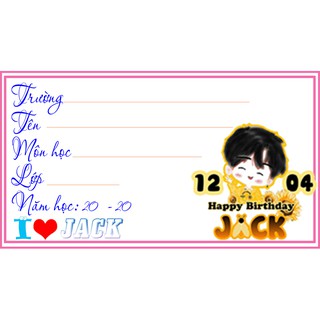 Nhãn vở ca sĩ Jack- Phương Tuấn