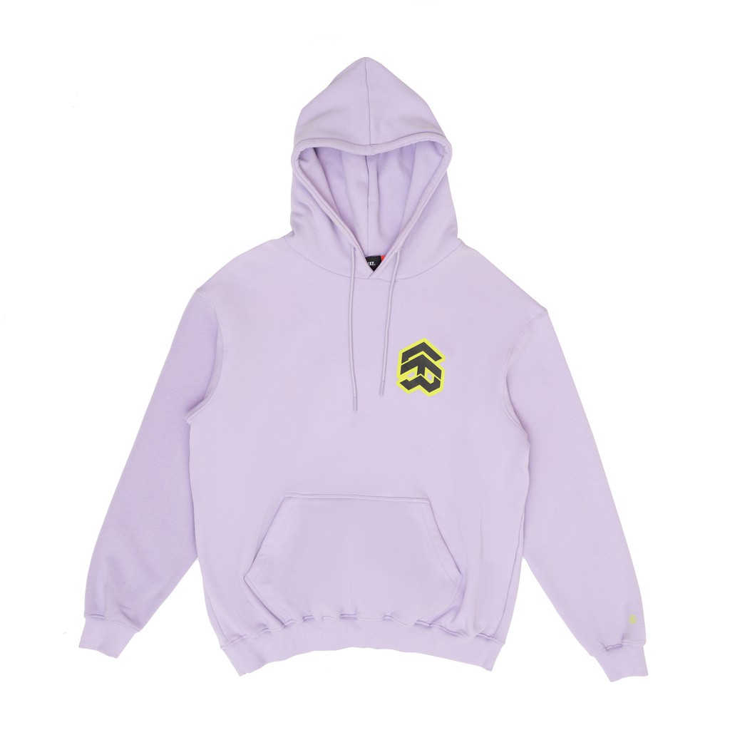 5THEWAY® /stroke/ BIG LOGO SQUARE HOODIE™ in PASTEL LILAC aka Áo Hoodie Tím Tay Dài