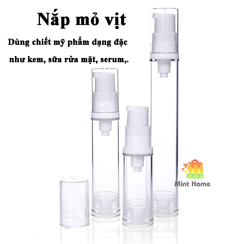 Chai lọ chiết mỹ phẩm, nước hoa, dung dịch, toner, dầu gội hút chân không dạng phun sương, xịt nhỏ giọt