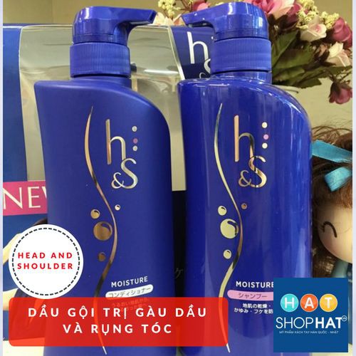 Bộ dầu gội và xả HS Nhật Bản 370ml - Xanh đậm