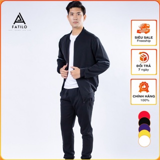 Bộ thể thao nam dài tay thun đẹp cao cấp thời trang FATILO BN118