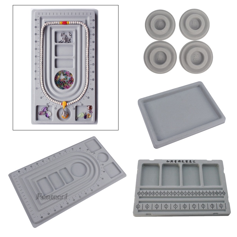 (Hàng Mới Về) Khay Đựng Trang Sức Thiết Kế Kiểu Vòng Cổ Flocked 01