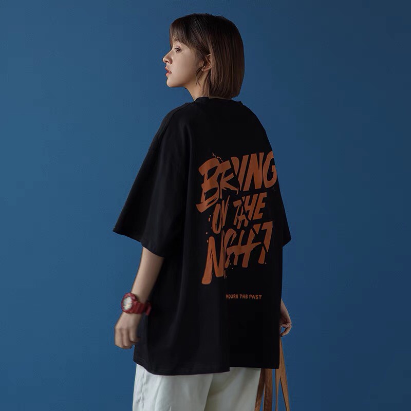 { 4 màu } Áo thun tay lỡ from rộng [BRING ON THE NIGHT] KL Unisex | WebRaoVat - webraovat.net.vn