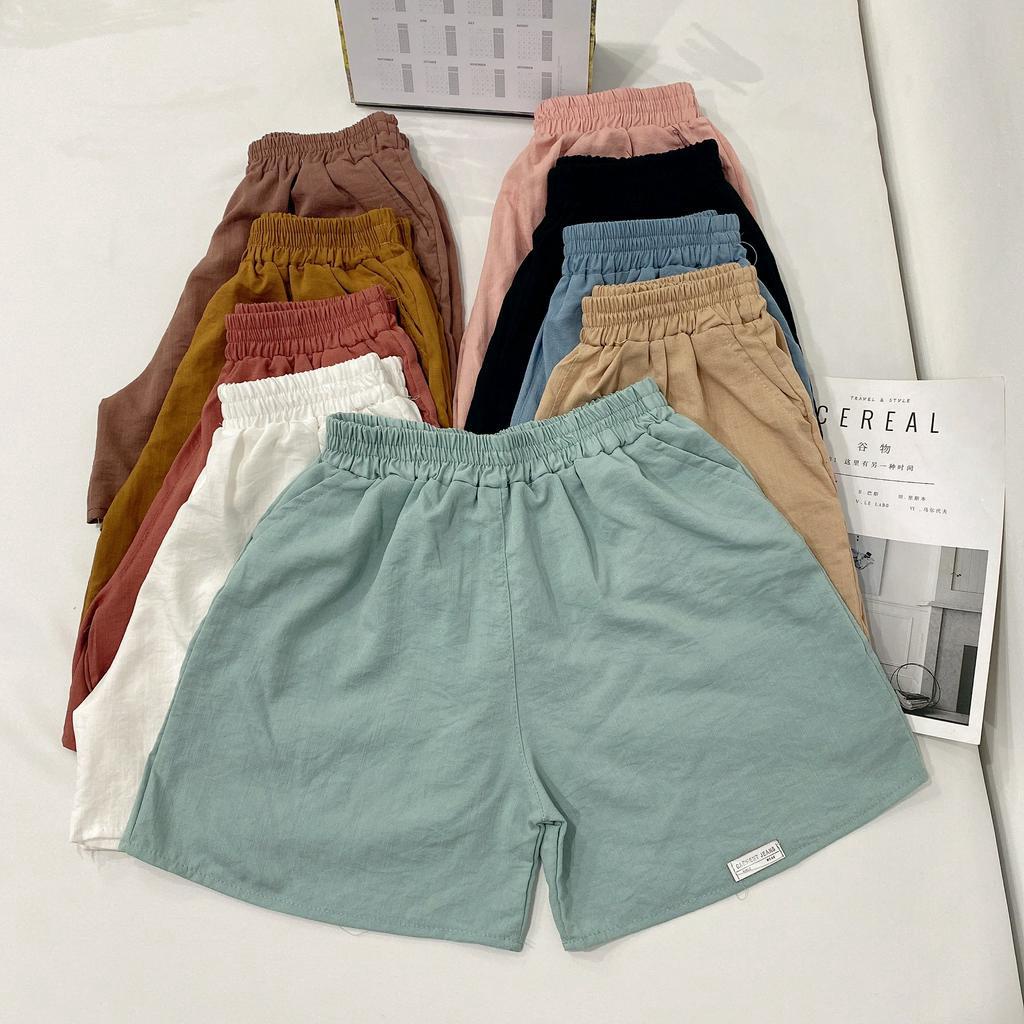 Quần đùi nữ HM style quần đùi mặc nhà quần short nữ ống rộng nhiều màu chất vải thoáng mát - mã SQ370