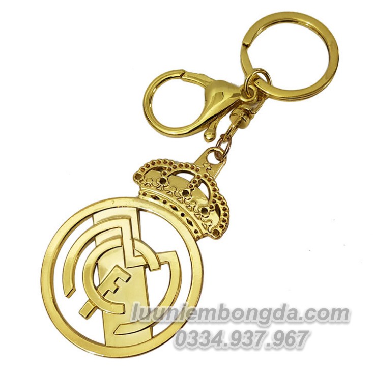 Móc khóa Vàng logo CLB REAL MADRID