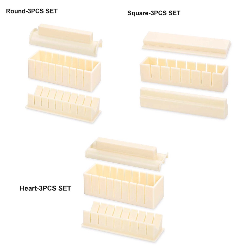 Set 3/10 khuôn làm cơm cuộn sushi đa năng chống dính DIY