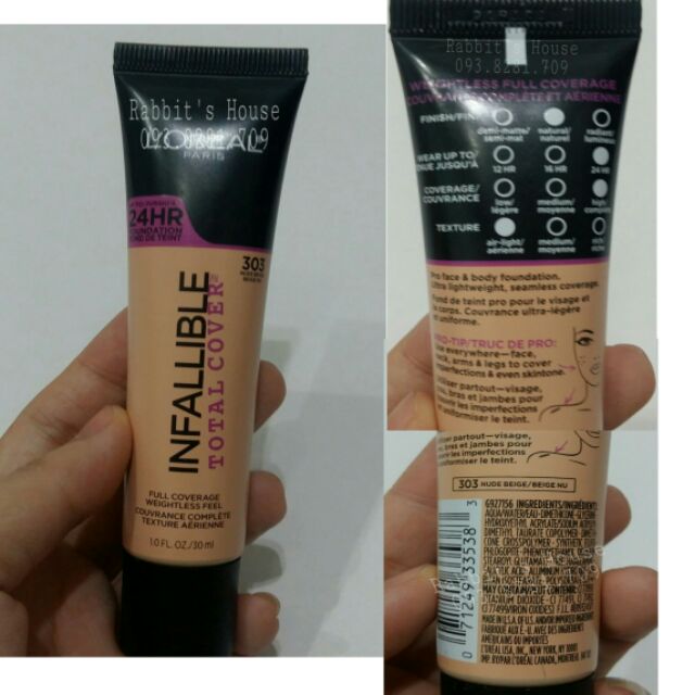 [Auth chuẩn Mỹ] Kem nền kiềm dầu 24 giờ Infallible foundation | BigBuy360 - bigbuy360.vn