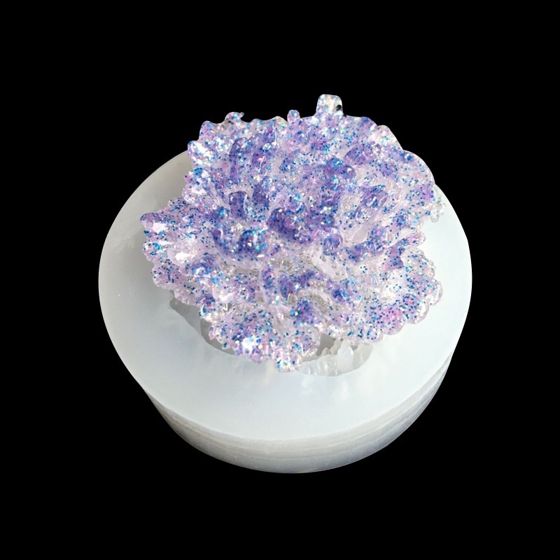 Khuôn silicon làm vật liệu UV epoxy resin hình hoa hồng và lá thủ công mỹ nghệ