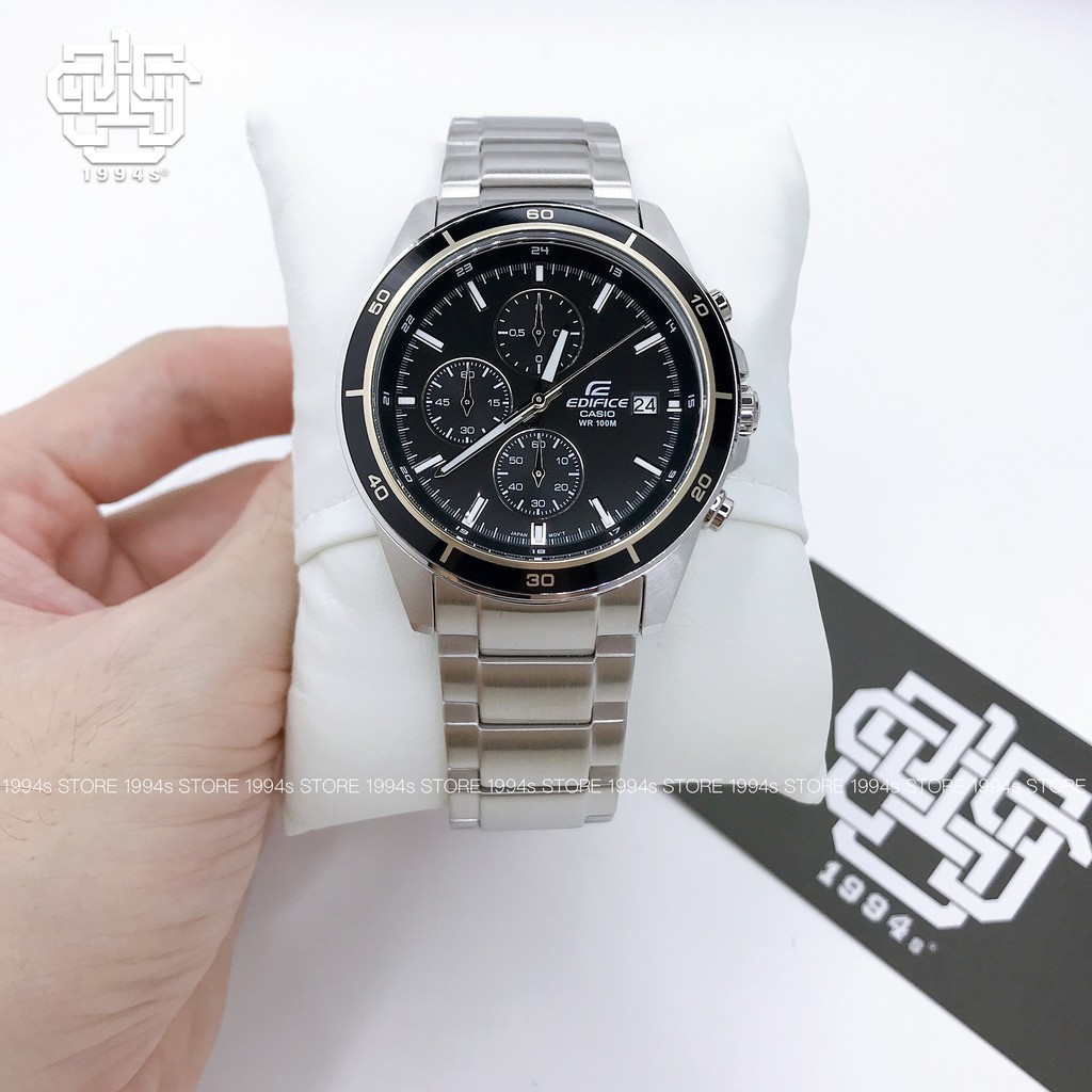 Đồng hồ nam Casio Edifice EFR-526 / EFR-526D-1A dây thép không gỉ, chống nước 100m, size 43.8mm, hàng chính hãng