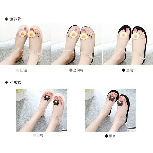 Summer Cool Shoes Female Korean Version Of The Original Honeycomb Personality Lemon Fruit Cute Oscillatable Beach Studen