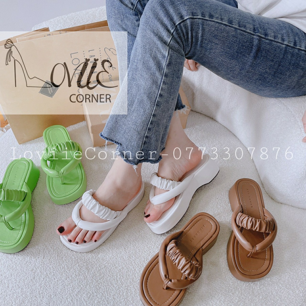 DÉP XUỒNG LOVIIECORNER - DÉP NỮ THỜI TRANG PHONG CÁCH HIỆN ĐẠI QUAI KẸP PHỒNG ĐẾ BẰNG D220932