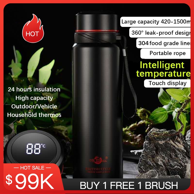 Bình giữ nhiệt bằng thép không gỉ dung tích lớn 420-1800ml