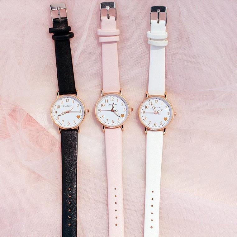 Đồng hồ thời trang nữ Candycat Ct4 trái tim 4 mặt tròn dây da