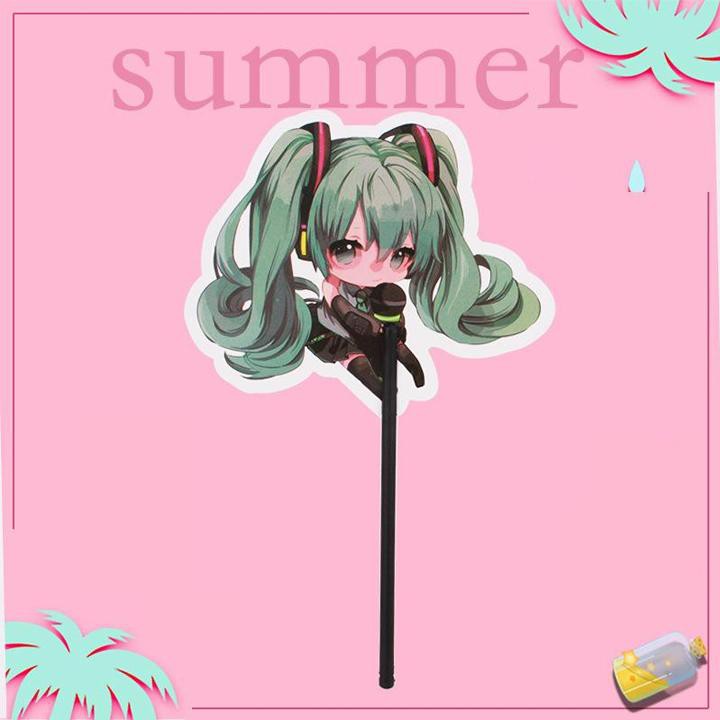 (Nhựa cán 20) Quạt Miku Hatsune cầm tay in hình anime chibi quà tặng xinh xắn dễ thương