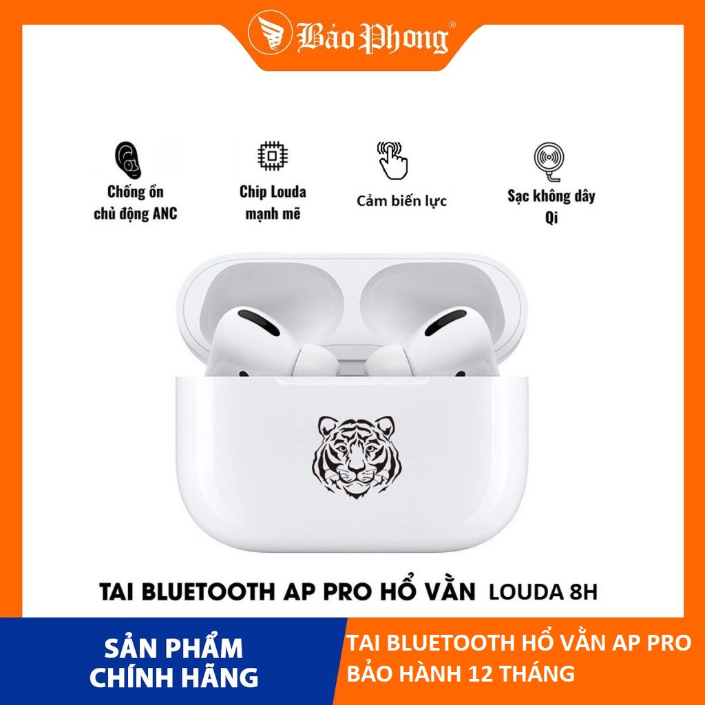 Tai ko dây hổ vằn bản mới nhất chIPLouda 8H xuyên âm chống ồn định vị đổi tên Pop up Cảm biến lực