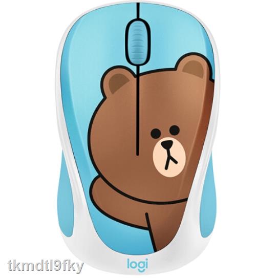 Giá Rẻ Chuột không dây Logitech in họa tiết LINE FRIENDS dễ thương cho văn phòng Wireless Mouse Cute Mice