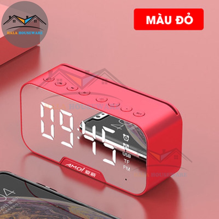 Loa Bluetooth Mini G5 Cao Cấp, Kiêm Đồng Hồ Báo Thức ,Radio FM, Màn Hình Tráng Gương Hiển Thị LED Siêu Sáng