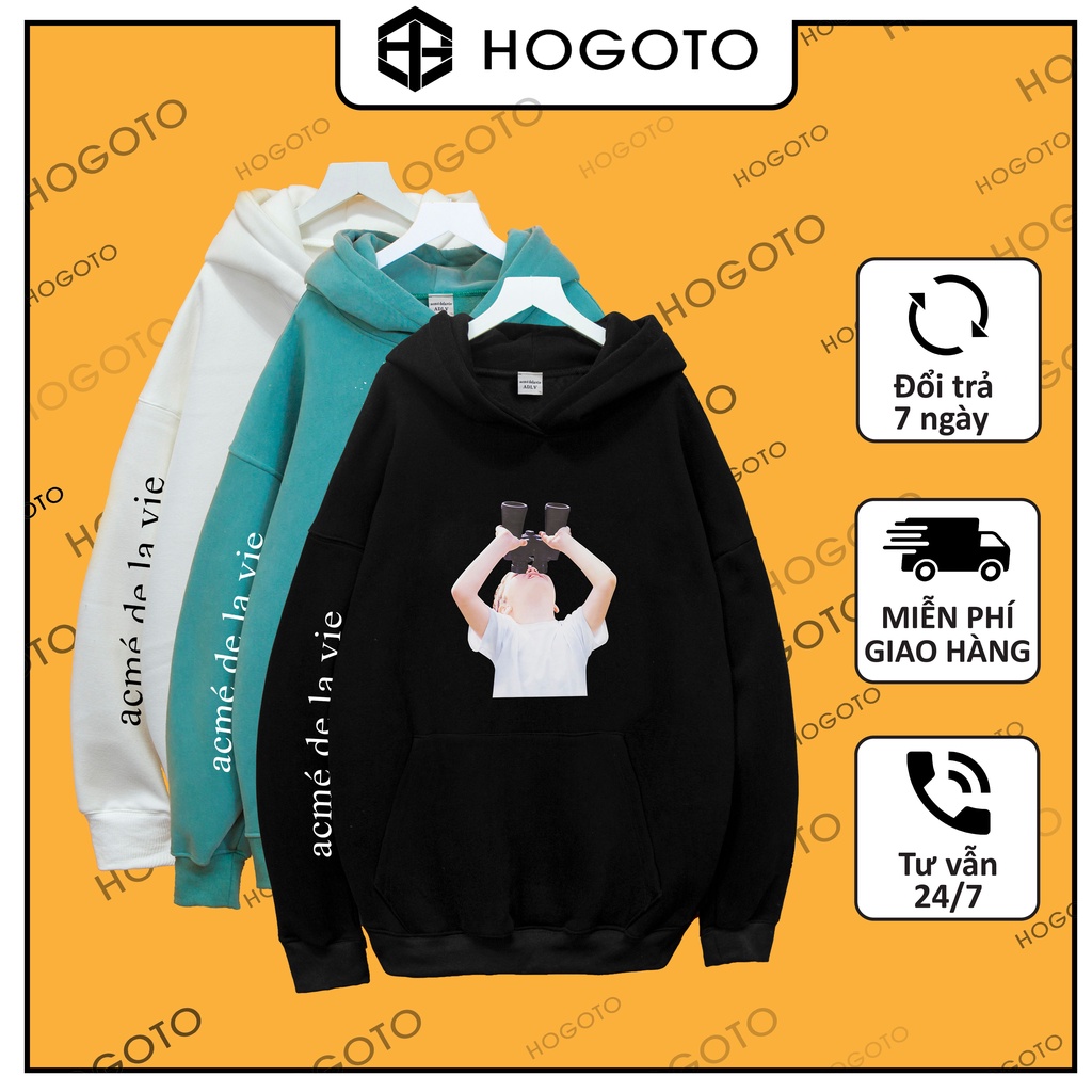 Áo nỉ Hoodie ADLV BÉ ỐNG NHÒM Hogoto shop , Áo hoodie nam nữ nỉ bông cotton