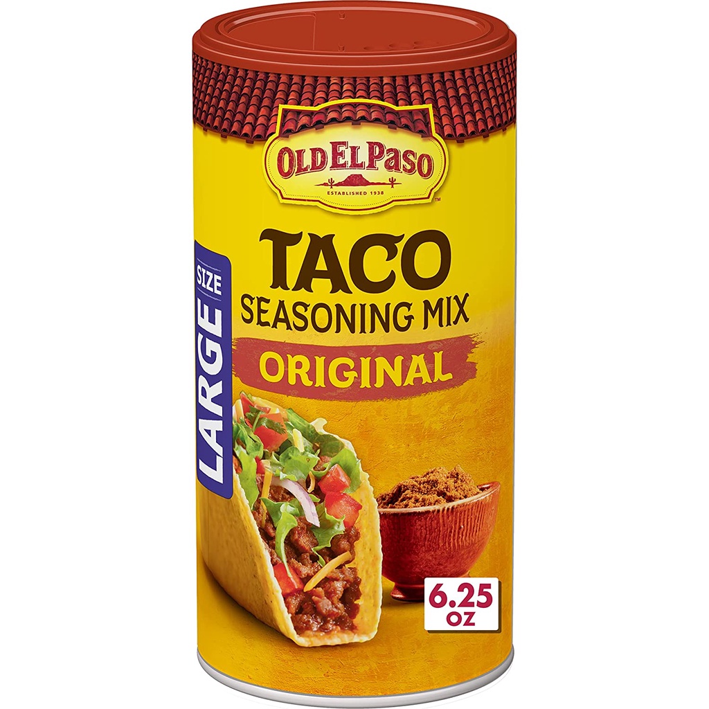 HŨ BỘT GIA VỊ TACO Old El Paso Original Taco Seasoning Mix, VỊ Original PHONG CÁCH MEXICO, 177g (6.25 oz)