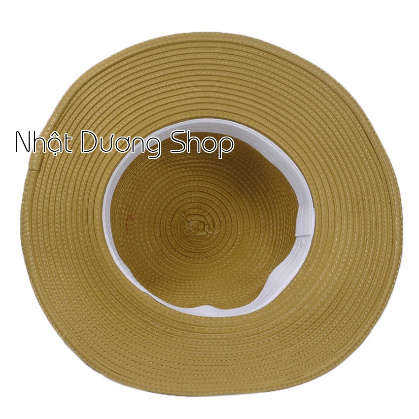 [ FREESHIP ] Nón bo nữ rộng vành 8cm có gắn hoa với chất liệu cói cao cấp, sang trọng che nắng cực tốt