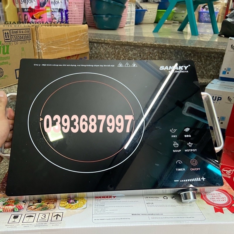 🍇BẾP HỒNG NGOẠI SANAKY SNK-2021A CÓ HẸN GIỜ-MẶT KÍNH CERAMIX CHỊU NHIỆT BẢO HÀNH 12 THÁNG