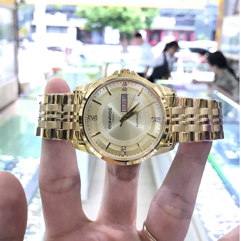 Đồng hồ Nam SUNRISE 1198SAV full hộp, thẻ chính hãng, kính sapphire chống xước