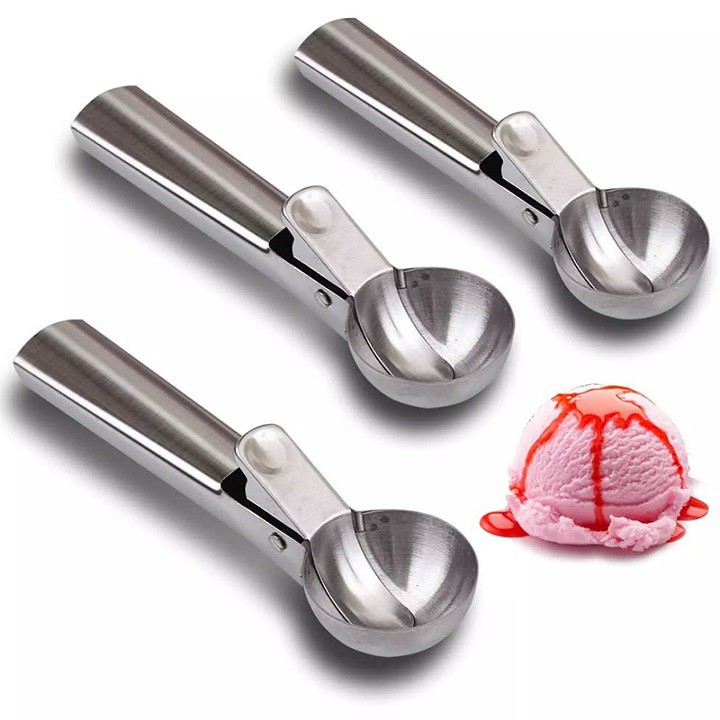 Muỗng / Thìa Múc Kem-Stainless Steel Ice Cream Scoop Tiện Lợi