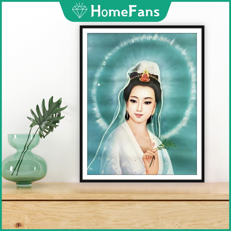 Bộ Tranh Đính Đá 5D Tự Làm Hình Tượng Phật 40x50cm