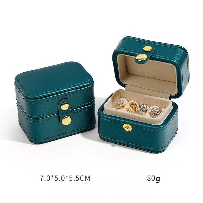 1 Hộp Đựng Trang Sức Hình Chữ Nhật mini 7x5x5.5cm Màu Hồng/Xanh Lá/Trắng