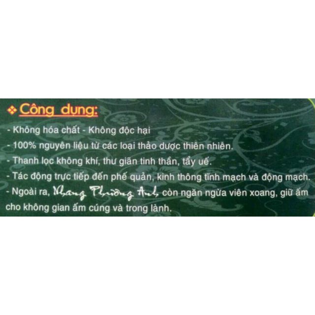 Nhang thảo dược sạch 100% - HOA TÂM HƯƠNG 3 tấc