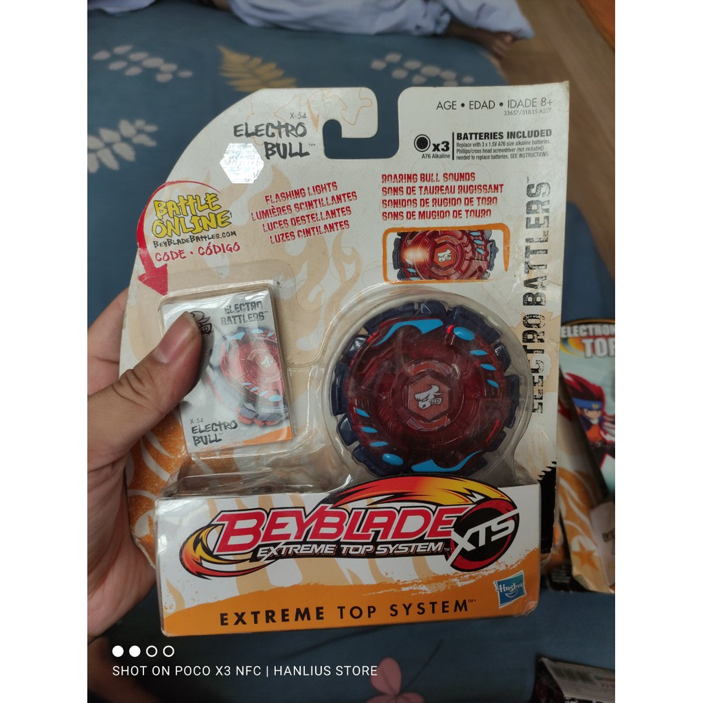 đồ chơi con quay nhựa beyblade metal hasbro electro bull