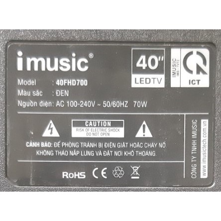 IMusic 40FHD700 #40ES900 - Bộ 4 thanh 8 led 3v cho Tivi Imusic và các dòng tương tự