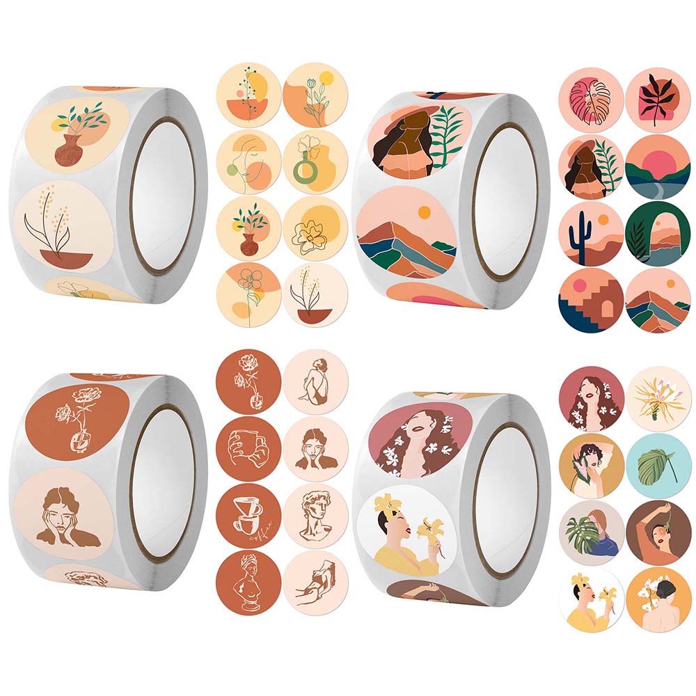 Cuộn 500 Miếng Dán Trang Trí Phong Cách Cá Tính
