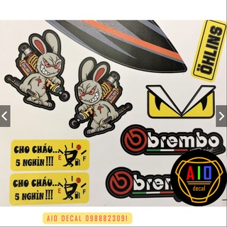 [ Loại 1] Tem Rời Wave Alpha 50cc,100cc Đen Ver 10 (2010-2016)-Ảnh Thật (DEcal Wave) (Tem xe Wave)