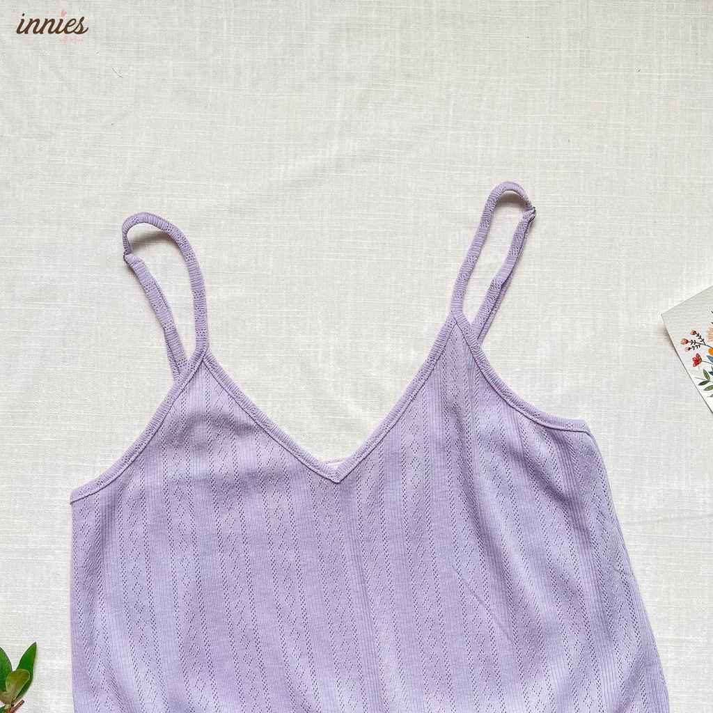 Bộ 2 dây tím pastel phối bèo dễ thương cho nữ - Innies