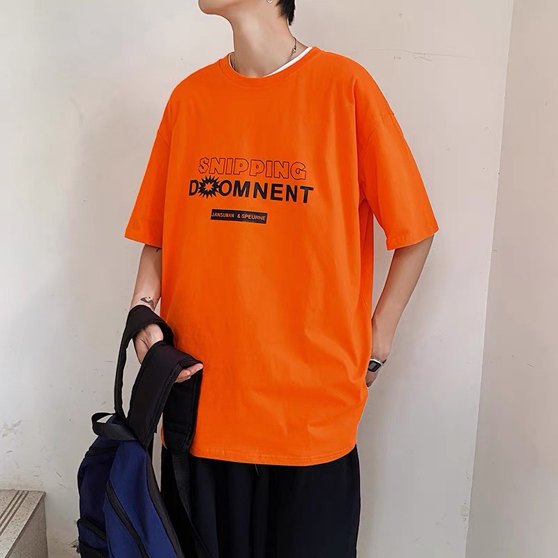 Áo thun tay lỡ unisex nam nữ form rộng oversize AT507