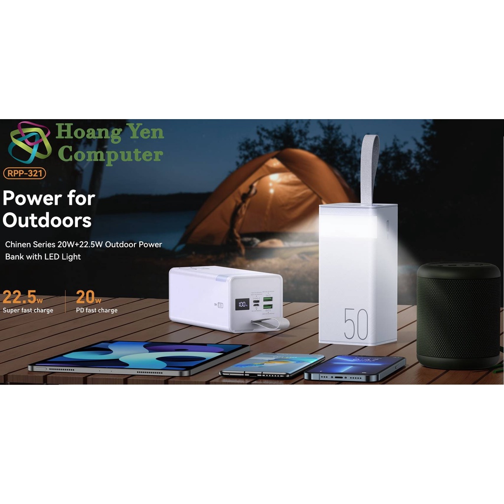 Sạc Dự Phòng Remax RPP-321 50000Mah  - BH 1 Năm - Hoàng Yến Computer