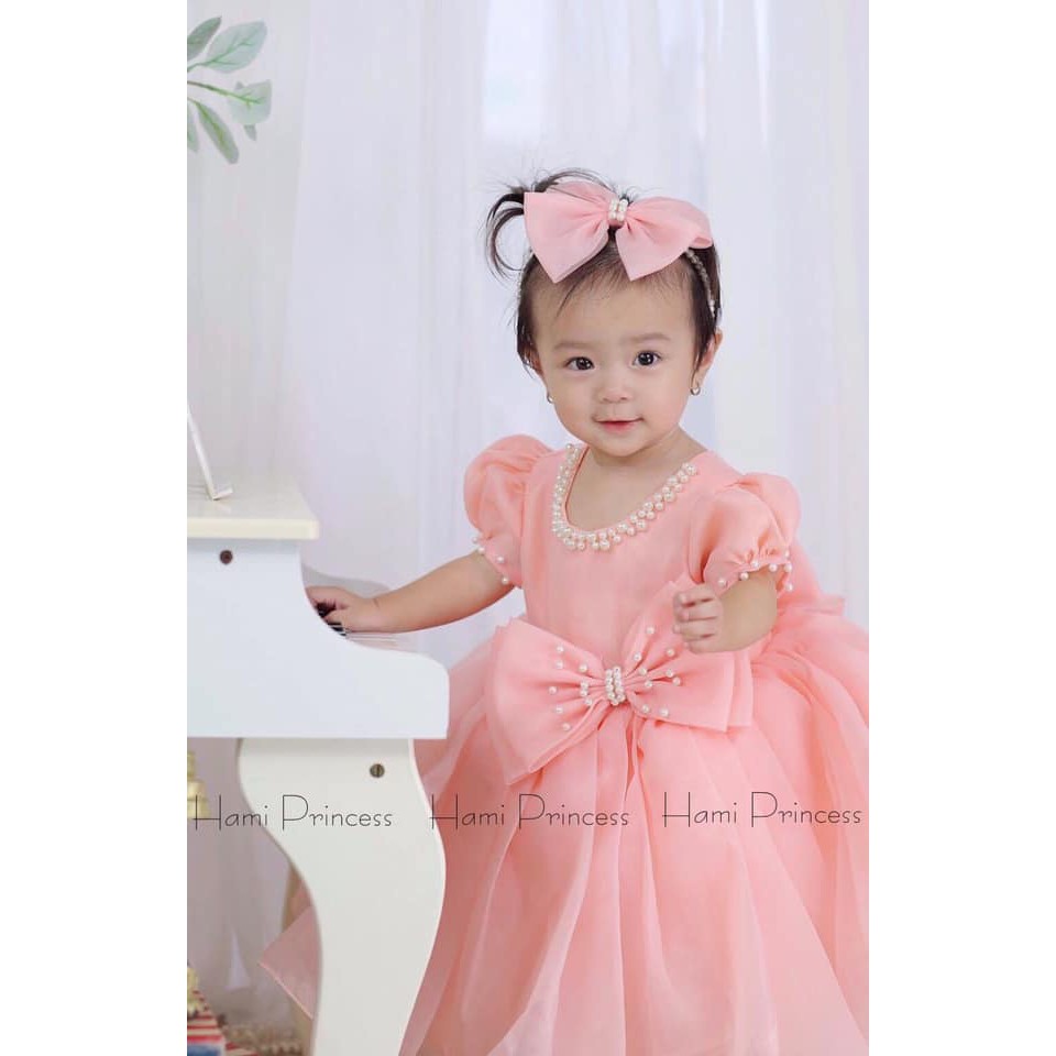 Váy Công Chúa Voan Hàn Cườm Dễ Thương Cho Bé HAMI PRINCESS ❤️ Tặng Kèm Phụ Kiện