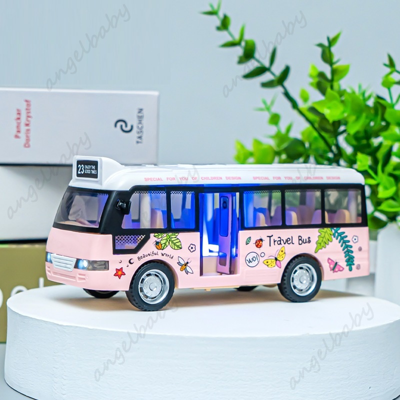 Mô Hình Xe Buýt Có Đèn Và Âm Thanh Độc Đáo Cho Bé